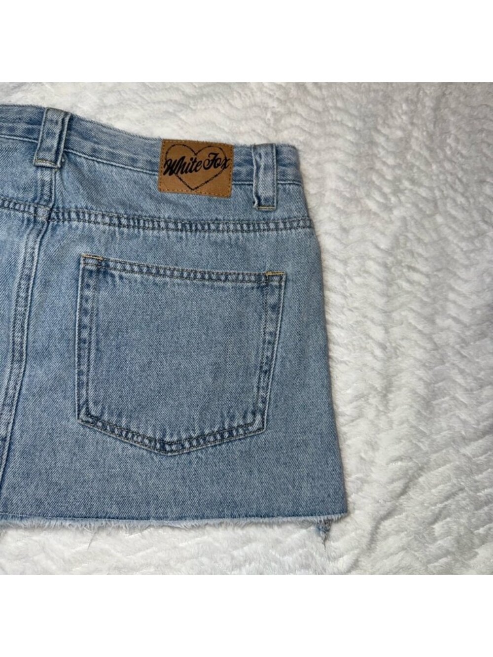 Light Blue Denim Mini Skirt - Picture 3 of 3